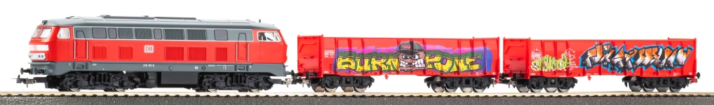PIKO 57032 - H0 - Start-Set Güterzug mit Diesellok BR 218, DB AG, Ep. VI
